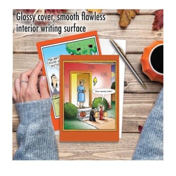 10 Funny Halloween Cards Assorted - Halloween Humor w/ 5x7" Envelopes - Picture 5 of 5